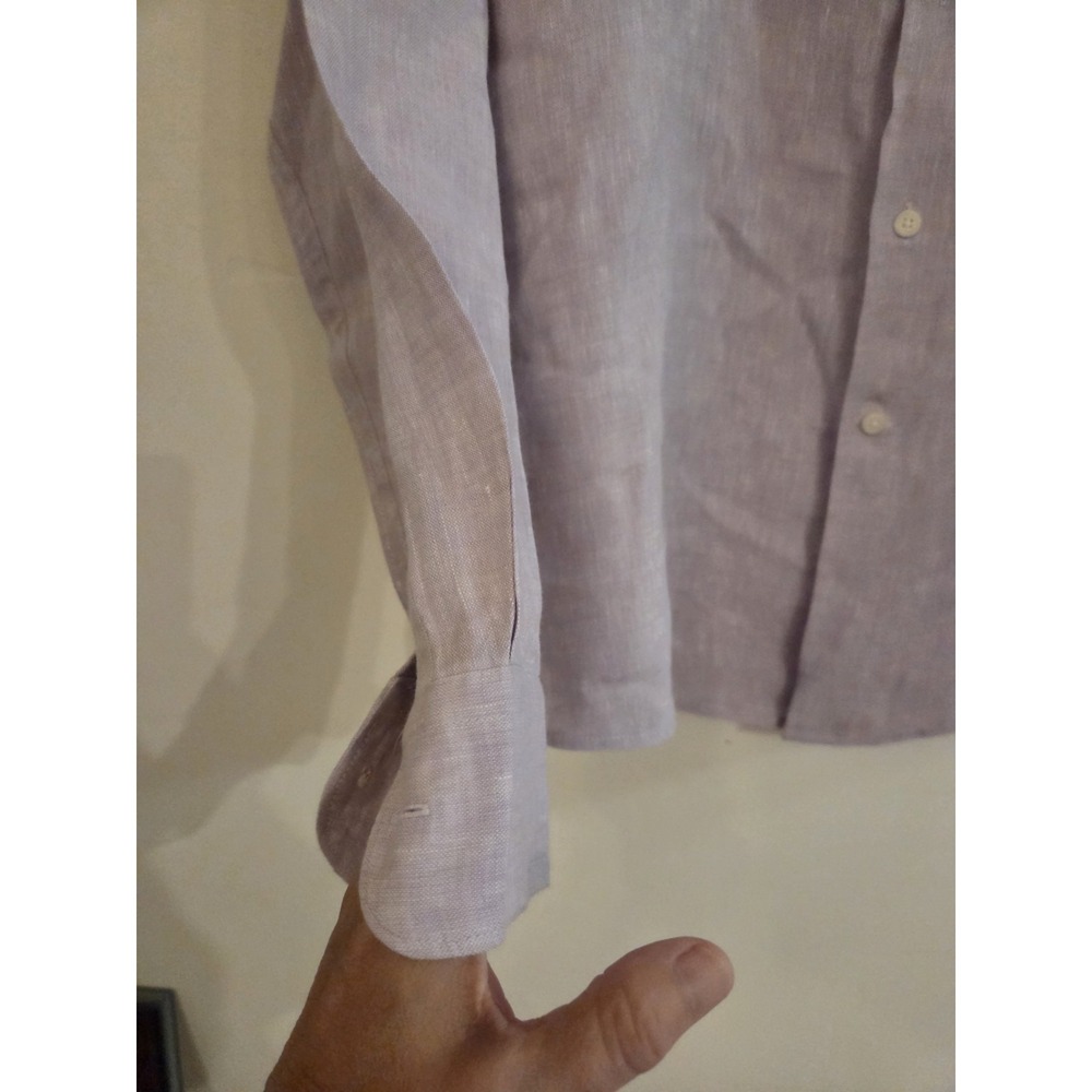 Jos A Bank "reserve" linen button down shirt-size L - Picture 4 of 6